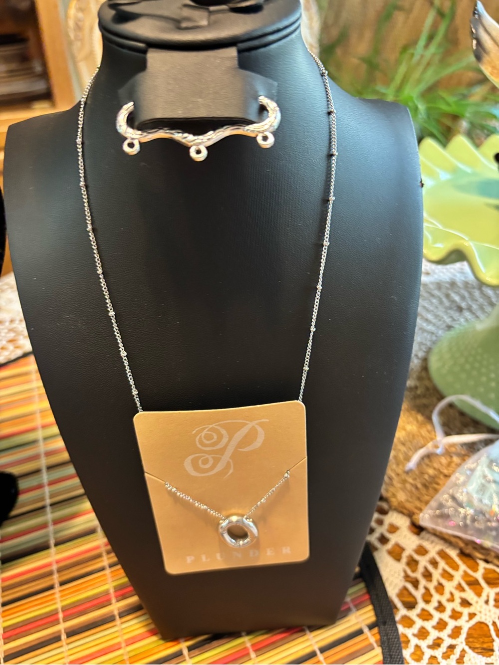 Plunder Silver Interlocked Circle Necklace - Silver